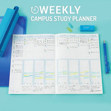Load image into Gallery viewer, Kokuyo Campus Study Planner Notebook - A5 / B5 - WEEKLY PLANNER - 27 weeks