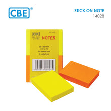 Load image into Gallery viewer, CBE 14028 STICK ON NOTE 38X50MM 2COLORS X 80SHEETS