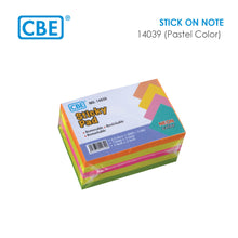 Load image into Gallery viewer, CBE 14039 STICK ON NOTE 75MMX51MM 4COLORS 400SHEETS