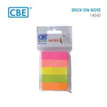 Load image into Gallery viewer, CBE 14040 STICK ON NOTE 13X50MM 5COLORSX100SHEETS