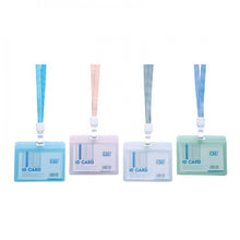 Load image into Gallery viewer, CBE 3312 + 132975 Name Tag / Name Badge Holder / Office ID Card Holder + Lanyard SET ( RANDOM COLOR )