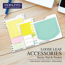 Load image into Gallery viewer, KOKUYO WSG-RUS40/41/42 LOOSE LEAF ACCESSORIES STICKY PAD /POCKET