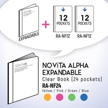 Load image into Gallery viewer, Kokuyo Novita Alpha Expandable Clear Book - A4 - 24 pocket (REFILLABLE)
