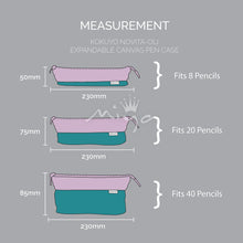 Load image into Gallery viewer, Kokuyo NOVITA-Oli Expandable Canvas Pen Case Pencil Case