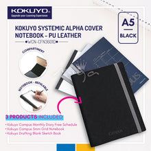 Load image into Gallery viewer, KOKUYO WCN-CFN3601D CAMPUS Systemic Alpha Refillable Notebook Cover A5 (Come with 3 notebook)
