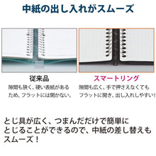 Load image into Gallery viewer, Kokuyo Campus Smart Ring Binder Notebook with Clear Pocket A5/B5 (Refillable)