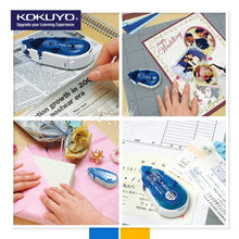 Load image into Gallery viewer, KOKUYO Dotliner Glue Tape - Standard - Strong Adhesive / Removable / Love Pattern - 8.4mmX16m -Refillable
