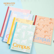 Load image into Gallery viewer, KOKUYO WCN-CNB3448 / 1448 Campus Adhesive-Bound Notebook A5 / B5 - GRID (40 Sheets) -FLUFFY ANIMAL SERIES