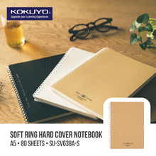 Load image into Gallery viewer, KOKUYO SOFT RING HARD COVER NOTEBOOK - A5 / B5 (80 SHEETS)