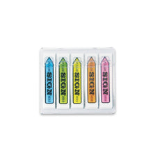 Load image into Gallery viewer, CBE 14019 STICK ON NOTE (FILM MATERIAL) 48X10MM 5COLORS X 20SHEETS
