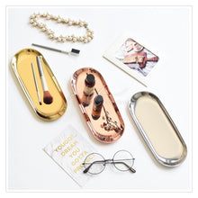 Load image into Gallery viewer, Gold Stainless Steel Towel Tray / Storage Tray / Dish Plate / Cosmetics Storage / Jewelry Organizer