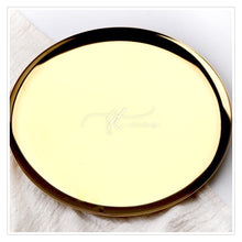 Load image into Gallery viewer, Gold Stainless Steel Towel Tray / Storage Tray / Dish Plate / Cosmetics Storage / Jewelry Organizer