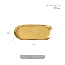Load image into Gallery viewer, Gold Stainless Steel Towel Tray / Storage Tray / Dish Plate / Cosmetics Storage / Jewelry Organizer