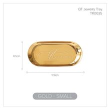 Load image into Gallery viewer, Gold Stainless Steel Towel Tray / Storage Tray / Dish Plate / Cosmetics Storage / Jewelry Organizer