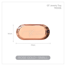 Load image into Gallery viewer, Gold Stainless Steel Towel Tray / Storage Tray / Dish Plate / Cosmetics Storage / Jewelry Organizer
