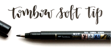 Load image into Gallery viewer, Tombow Fudenosuke Brush Pen (Soft/Hard Tip) GCD-111 / GCD-112