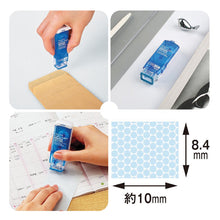 Load image into Gallery viewer, Kokuyo TA-DM460-08N Dot Liner 2Way Type Acid Free Glue Tape Stamper & Roller - 8.4 mm X 6.5 mm - Permanent