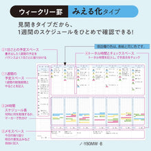 Load image into Gallery viewer, Kokuyo Campus Study Planner Notebook - A5 / B5 - WEEKLY PLANNER - 27 weeks