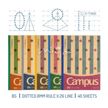 Load image into Gallery viewer, KOKUYO WCN-CNB3/1445 CAMPUS NOTEBOOK A5/ B5 -DOTTED 8MM RULE X 26 LINE - CIRCUS SERIES