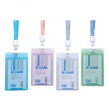 Load image into Gallery viewer, CBE 3313 + 132975 Name Tag / Name Badge Holder / Office ID Card Holder + Lanyard SET ( RANDOM COLOR )