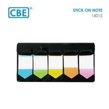 Load image into Gallery viewer, CBE 14015 STICK ON NOTE (FILM MATERIAL) 5COLORS X 20SHEETS
