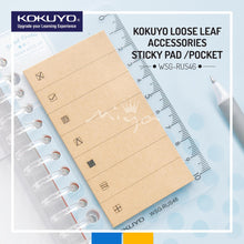 Load image into Gallery viewer, KOKUYO WSG-RUS43/44/45/46/61 LOOSE LEAF ACCESSORIES STICKY PAD /POCKET
