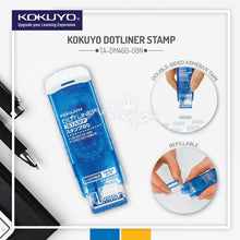 Load image into Gallery viewer, Kokuyo TA-DM460-08N Dot Liner 2Way Type Acid Free Glue Tape Stamper &amp; Roller - 8.4 mm X 6.5 mm - Permanent
