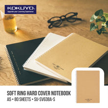 Load image into Gallery viewer, KOKUYO SOFT RING HARD COVER NOTEBOOK - A5 / B5 (80 SHEETS)
