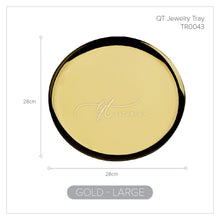 Load image into Gallery viewer, Gold Stainless Steel Towel Tray / Storage Tray / Dish Plate / Cosmetics Storage / Jewelry Organizer
