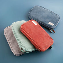 Load image into Gallery viewer, KOKUYO WSG-PC132 CORDUROY MULTIFUNTIONAL PAN CASE / PEN CASE / PENCIL CASE
