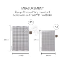 Load image into Gallery viewer, KOKUYO CAMPUS 2WAY LOOSE LEAF ACCESSORIES SOFT PAD WITH PEN HOLDER
